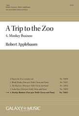 A Trip to the Zoo: 4. Monkey Business SSAA choral sheet music cover